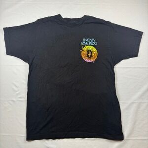 Twenty One Pilots Turbo Saturday Graphic T Shirt Black Men's 29" long 20" chest